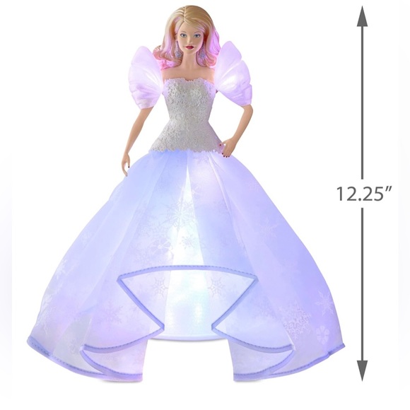 HALLMARK KEEPSAKE ANGEL LIGHTS BARBIE TREE TOPPER - Picture 8 of 15